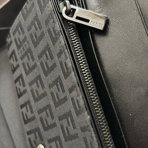 🆕🆕 NWT AUTHENTIC ALL-BLACK FENDI ZUCCA WALLET W OG MAGNETIC BOX AND DUST BAG